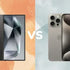 Samsung S24 Ultra vs iPhone 15 Pro Max side by side, premium smartphones at iPoint