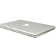 Silver laptop on a white background