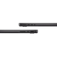 side view of macBook showing charging and USB slots