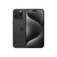 Black smartphone with Apple logo on a white background