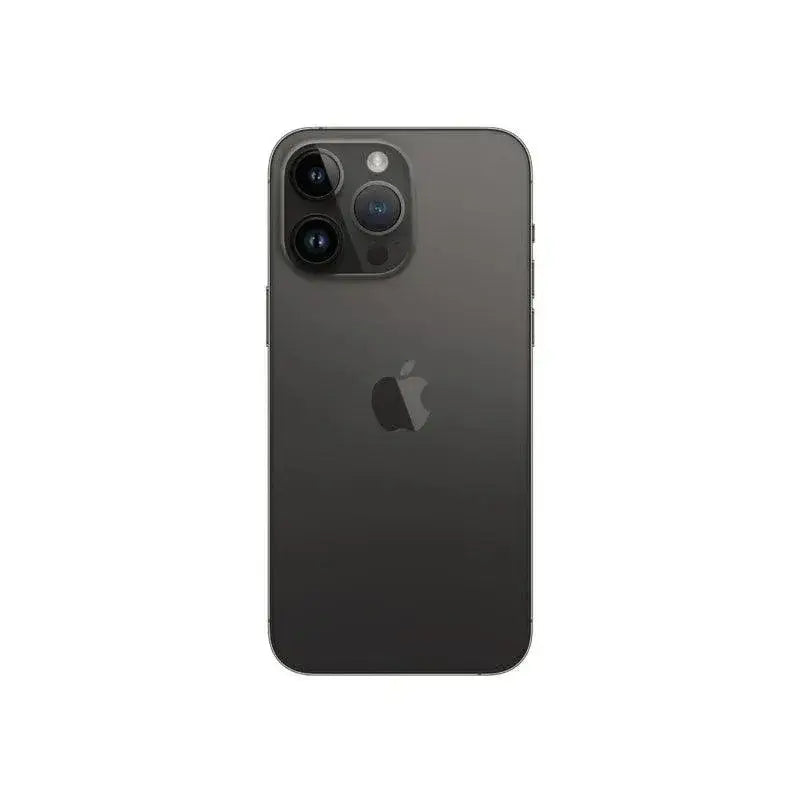 Black smartphone with Apple logo on a white background