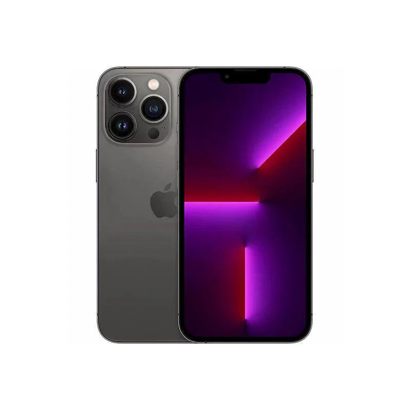 Smartphone with a colorful display on a white background