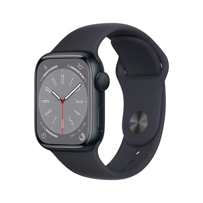 Apple Watch Series 8 GPS 41mm Midnight Aluminum Case with Midnight Sport Band - Regular