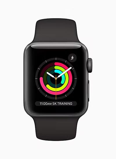 Apple Watch Series 3 GPS Space Gray Aluminum Case With Sport Band 38mm Black